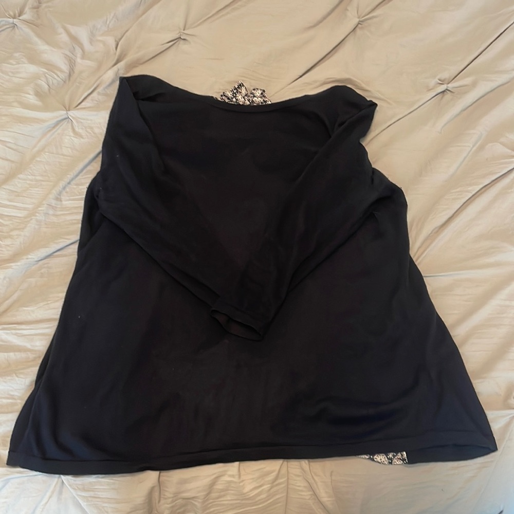 LOFT Top, Navy Blue and Purple- Size MP